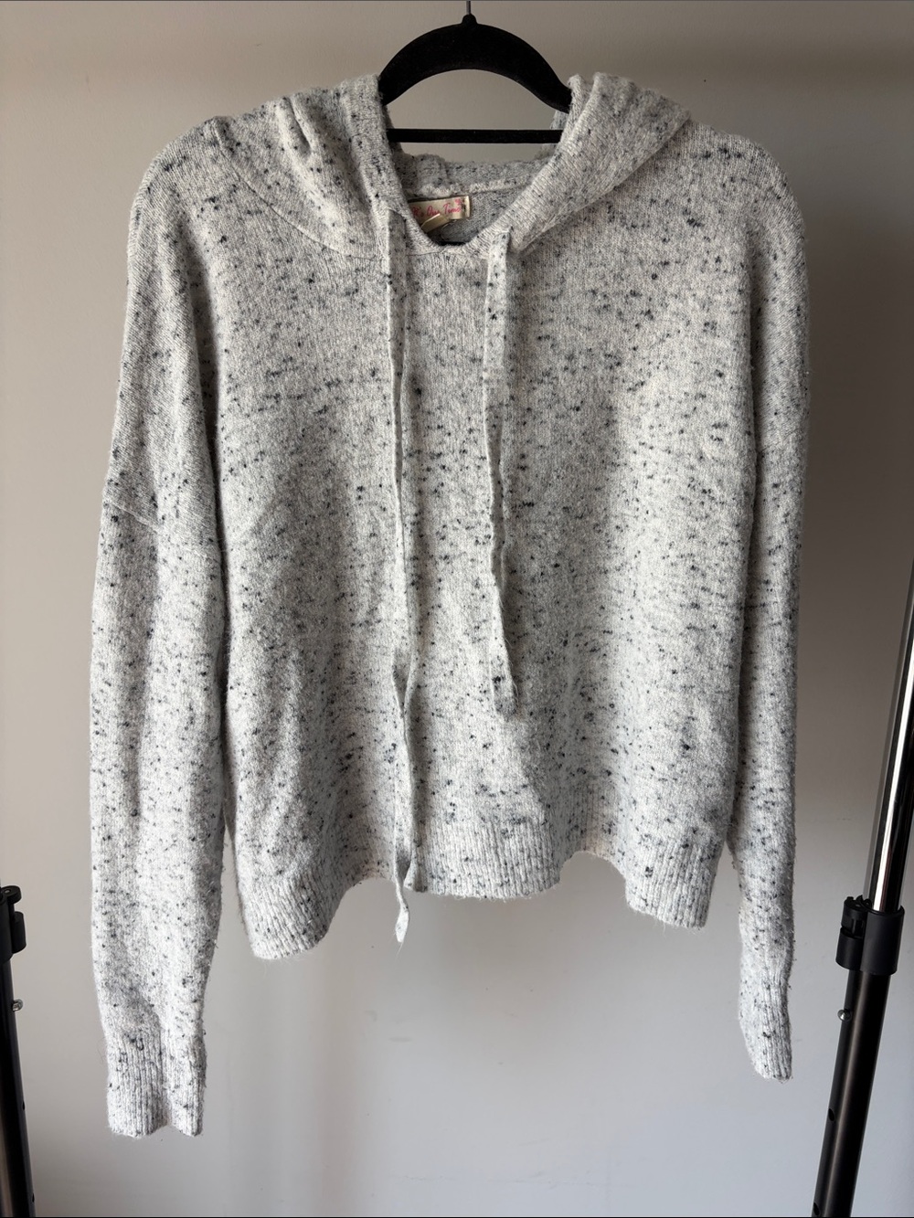 It's Our Time Speckled Light Gray Hoodie Sweater